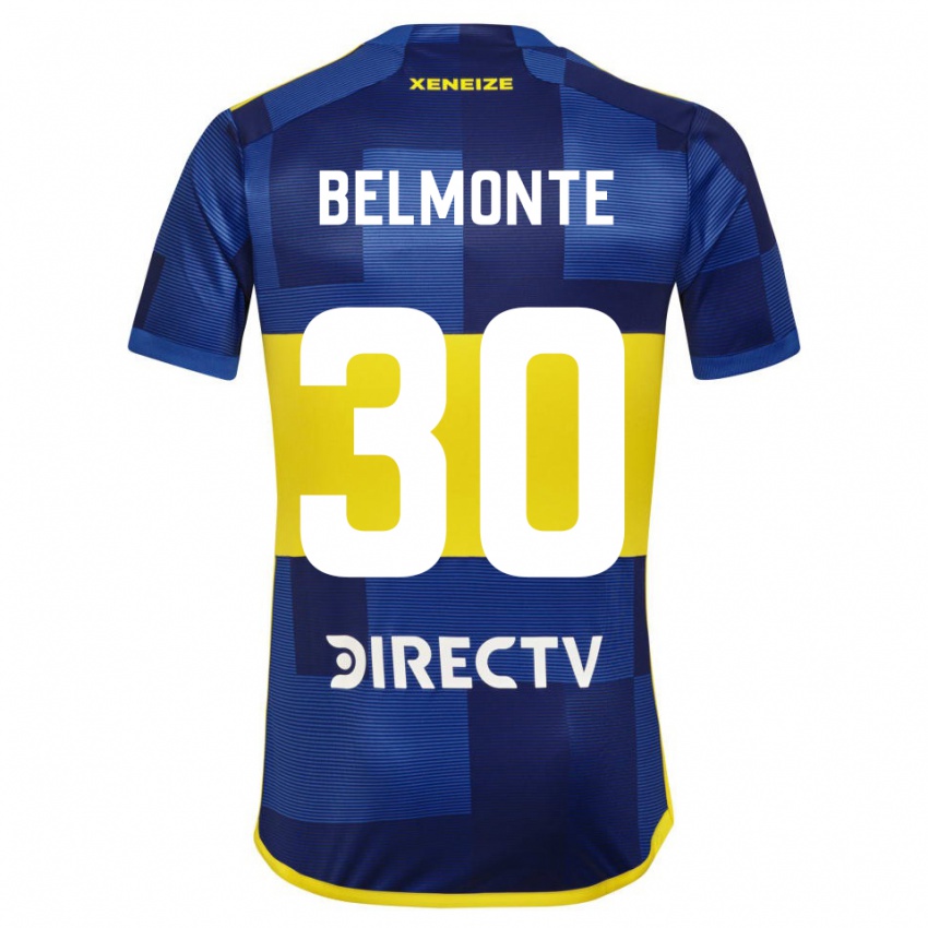 Niño Camiseta Tomás Belmonte #30 Azul Amarillo 1ª Equipación 2024/25 La Camisa