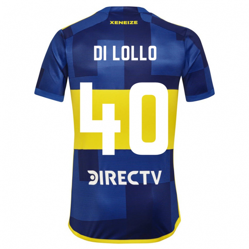 Niño Camiseta Lautaro Di Lollo #40 Azul Amarillo 1ª Equipación 2024/25 La Camisa