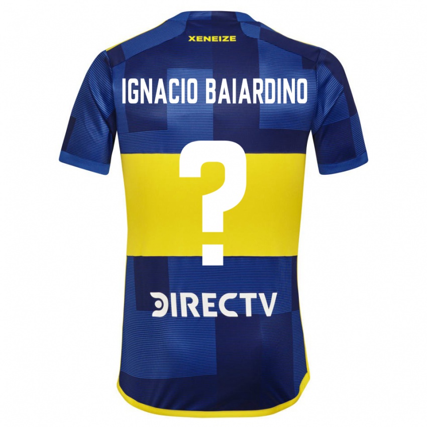 Niño Camiseta Juan Ignacio Baiardino #0 Azul Amarillo 1ª Equipación 2024/25 La Camisa