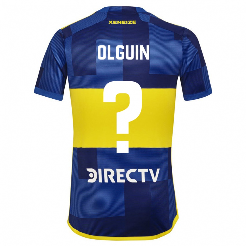 Niño Camiseta Matias Olguin #0 Azul Amarillo 1ª Equipación 2024/25 La Camisa