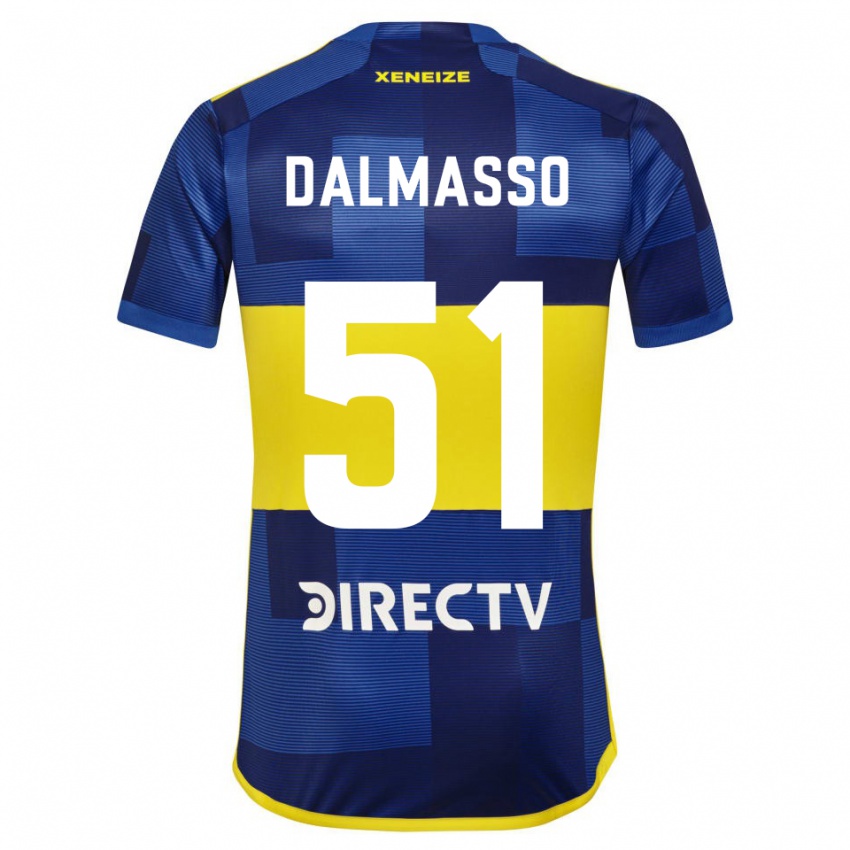 Niño Camiseta Santiago Dalmasso #51 Azul Amarillo 1ª Equipación 2024/25 La Camisa