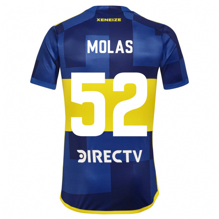 Niño Camiseta Walter Molas #52 Azul Amarillo 1ª Equipación 2024/25 La Camisa