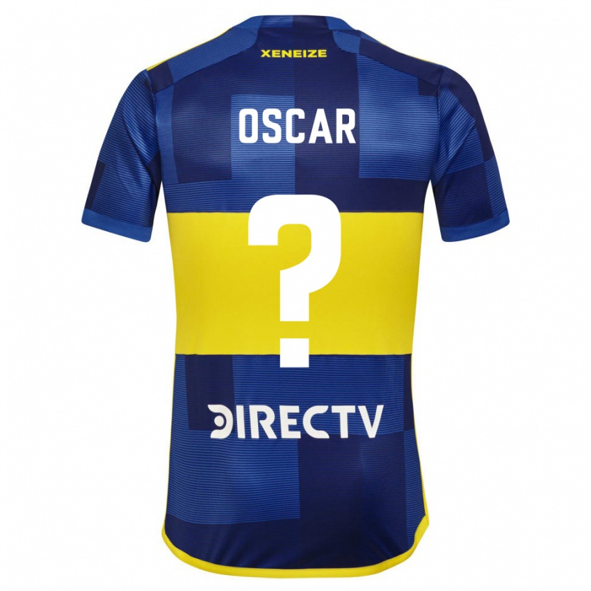 Niño Camiseta Oscar Romero #0 Azul Amarillo 1ª Equipación 2024/25 La Camisa