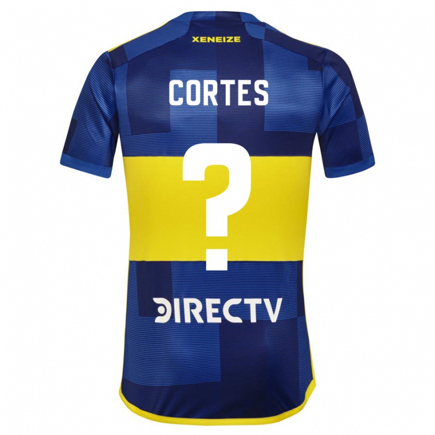 Niño Camiseta Brandon Cortes #0 Azul Amarillo 1ª Equipación 2024/25 La Camisa