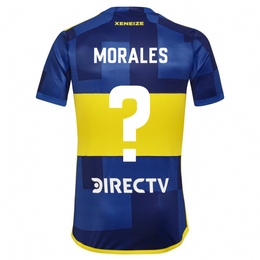 Niño Camiseta Gonzalo Morales #0 Azul Amarillo 1ª Equipación 2024/25 La Camisa