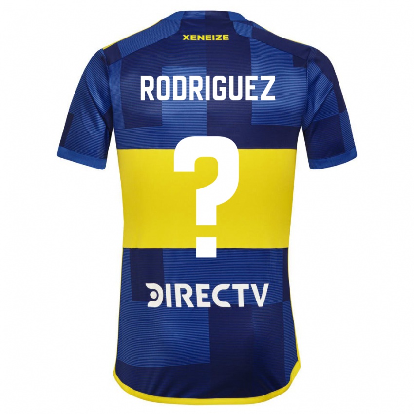 Niño Camiseta Roman Rodriguez #0 Azul Amarillo 1ª Equipación 2024/25 La Camisa