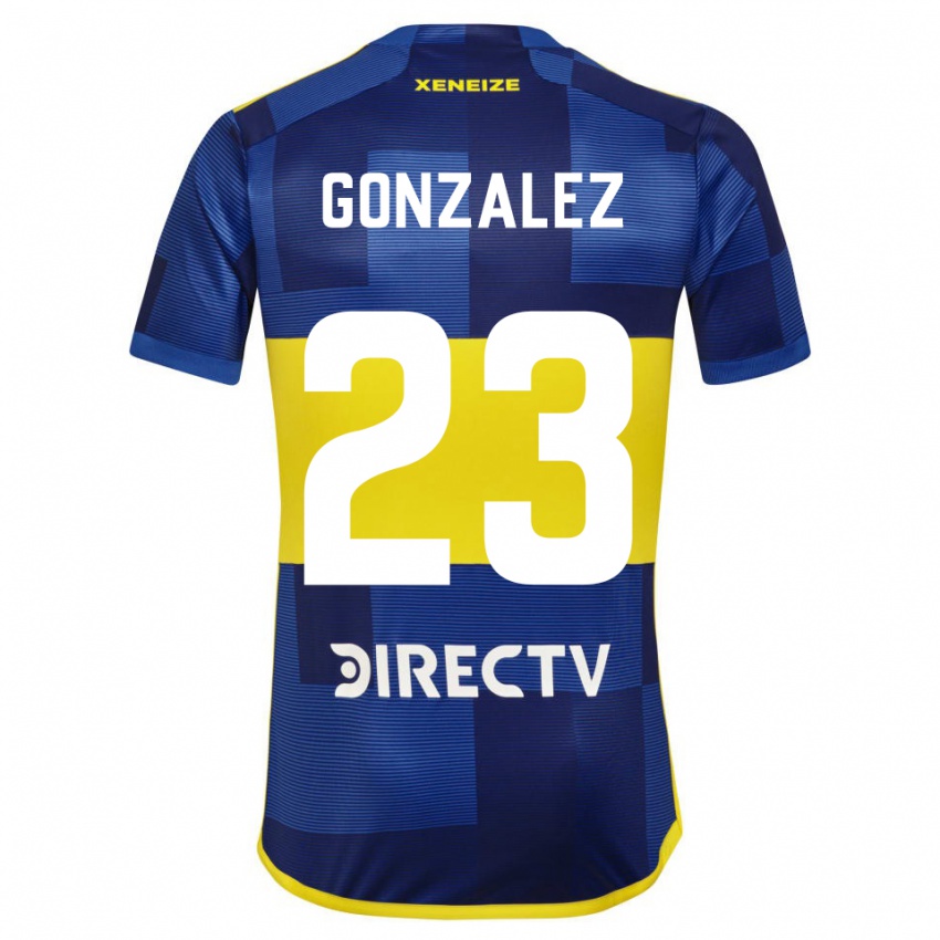 Niño Camiseta Diego Gonzalez #23 Azul Amarillo 1ª Equipación 2024/25 La Camisa