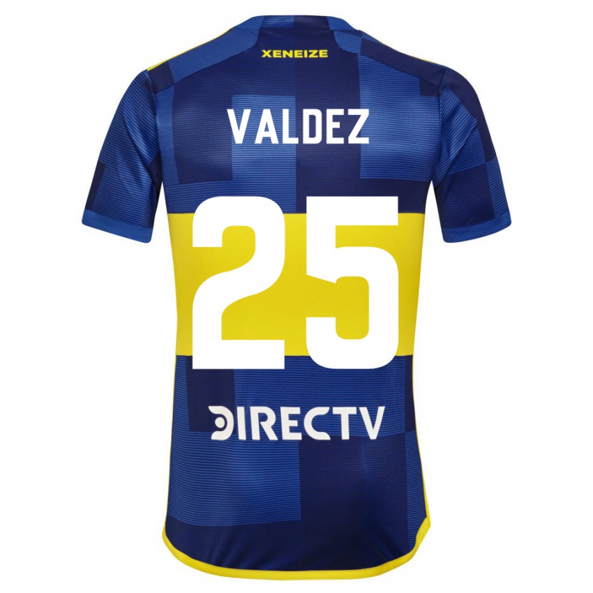 Niño Camiseta Bruno Valdez #25 Azul Amarillo 1ª Equipación 2024/25 La Camisa