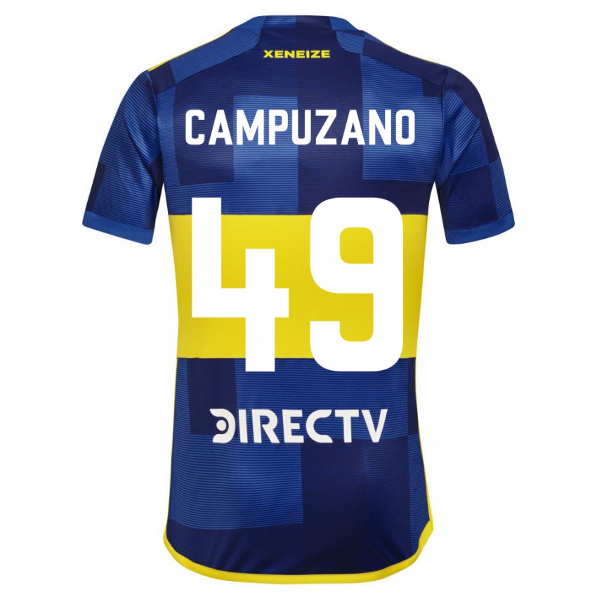 Niño Camiseta Jorman Campuzano #49 Azul Amarillo 1ª Equipación 2024/25 La Camisa