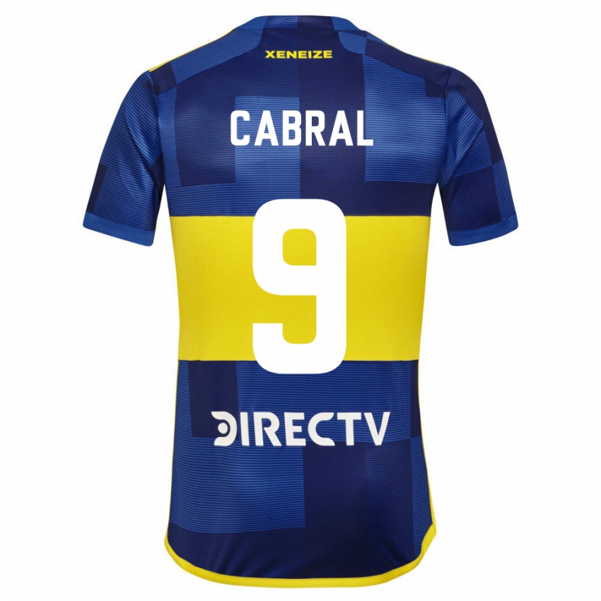 Niño Camiseta Bruno Cabral #9 Azul Amarillo 1ª Equipación 2024/25 La Camisa