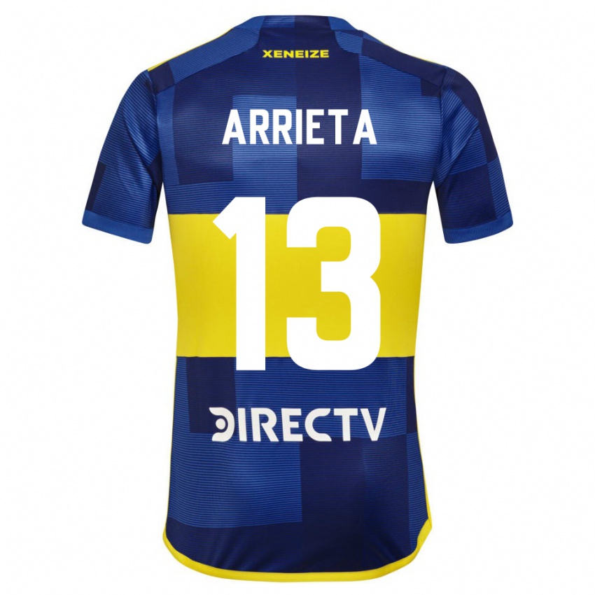 Niño Camiseta Thomas Arrieta #13 Azul Amarillo 1ª Equipación 2024/25 La Camisa