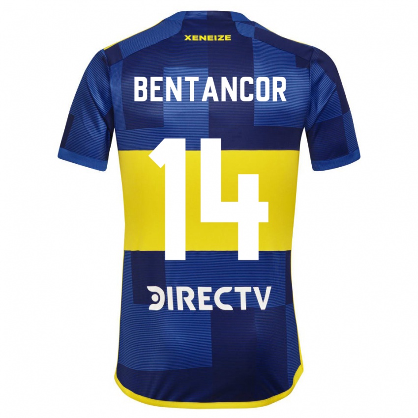 Niño Camiseta Thomás Bentancor #14 Azul Amarillo 1ª Equipación 2024/25 La Camisa