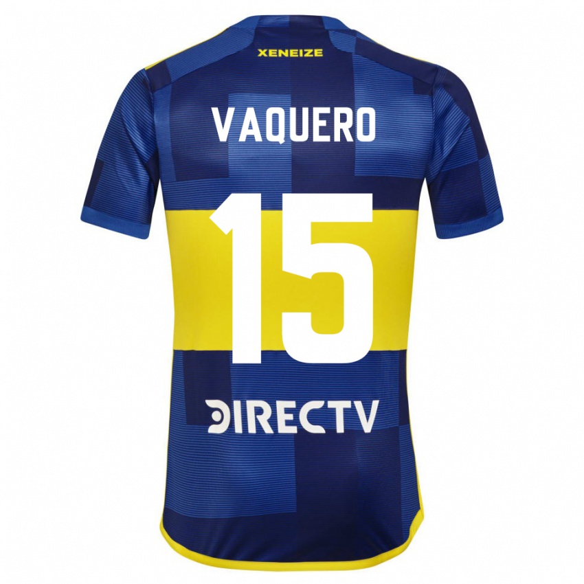 Niño Camiseta Ivan Vaquero #15 Azul Amarillo 1ª Equipación 2024/25 La Camisa