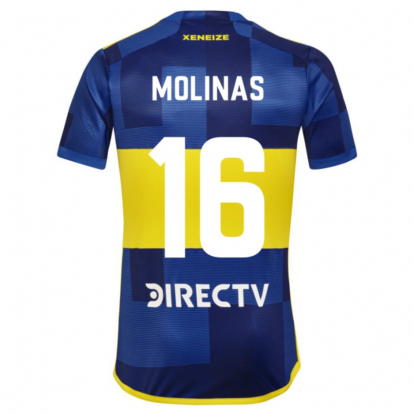 Niño Camiseta Aaron Molinas #16 Azul Amarillo 1ª Equipación 2024/25 La Camisa