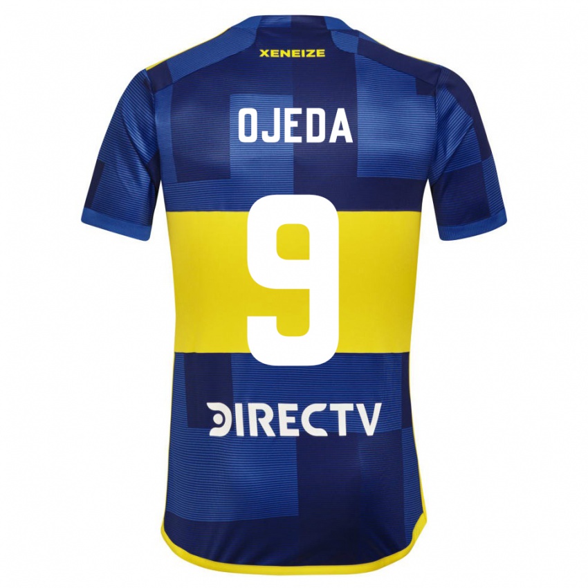 Niño Camiseta Andrea Ojeda #9 Azul Amarillo 1ª Equipación 2024/25 La Camisa