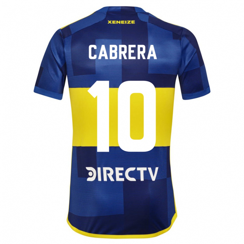 Niño Camiseta Micaela Cabrera #10 Azul Amarillo 1ª Equipación 2024/25 La Camisa