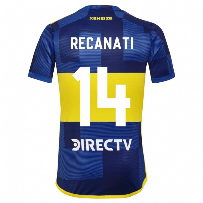 Niño Camiseta Bianca Recanati #14 Azul Amarillo 1ª Equipación 2024/25 La Camisa