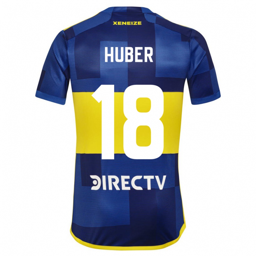 Niño Camiseta Clarisa Huber #18 Azul Amarillo 1ª Equipación 2024/25 La Camisa