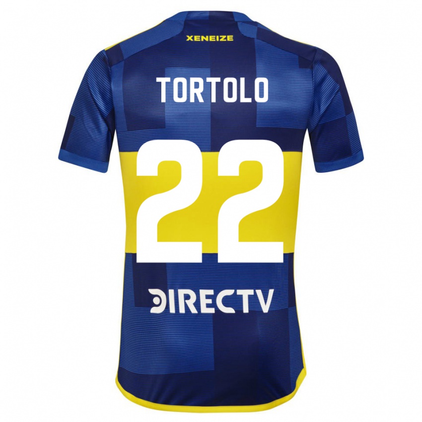 Niño Camiseta Dulce Tortolo #22 Azul Amarillo 1ª Equipación 2024/25 La Camisa