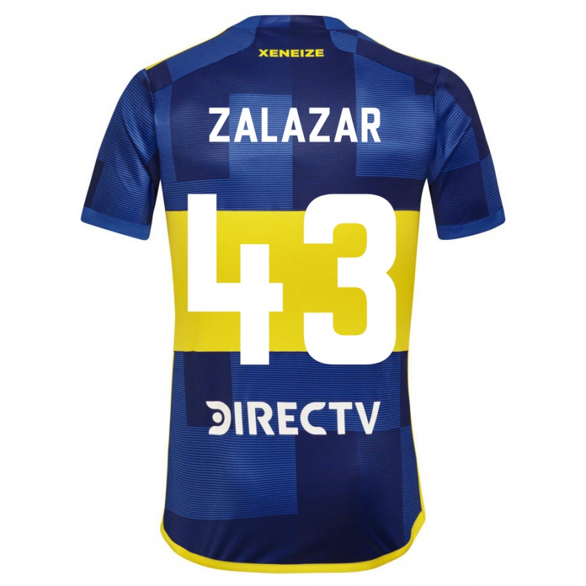 Niño Camiseta Maximiliano Zalazar #43 Azul Amarillo 1ª Equipación 2024/25 La Camisa