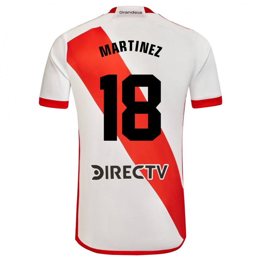 Niño Camiseta Pity Martínez #18 Blanco Rojo 1ª Equipación 2024/25 La Camisa