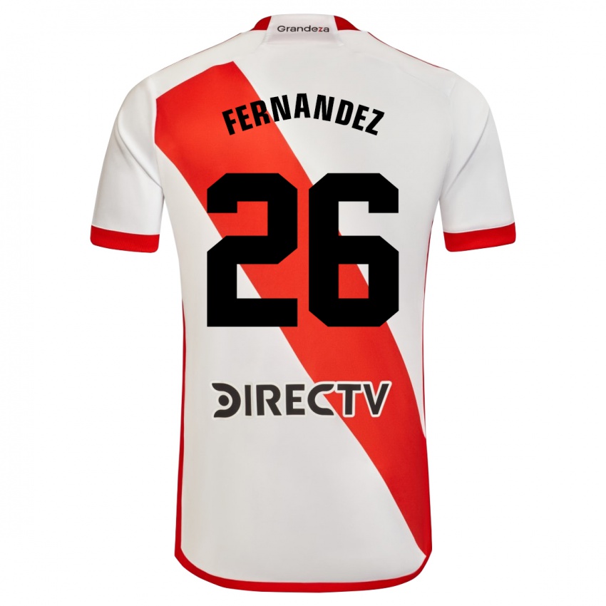 Niño Camiseta Nacho Fernández #26 Blanco Rojo 1ª Equipación 2024/25 La Camisa