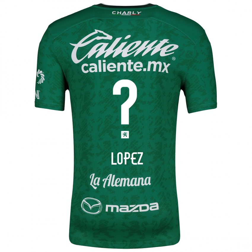 Niño Camiseta Nicolas Lopez #0 Verde Blanco 1ª Equipación 2024/25 La Camisa