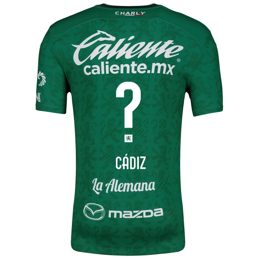 Niño Camiseta Jhonder Cádiz #0 Verde Blanco 1ª Equipación 2024/25 La Camisa