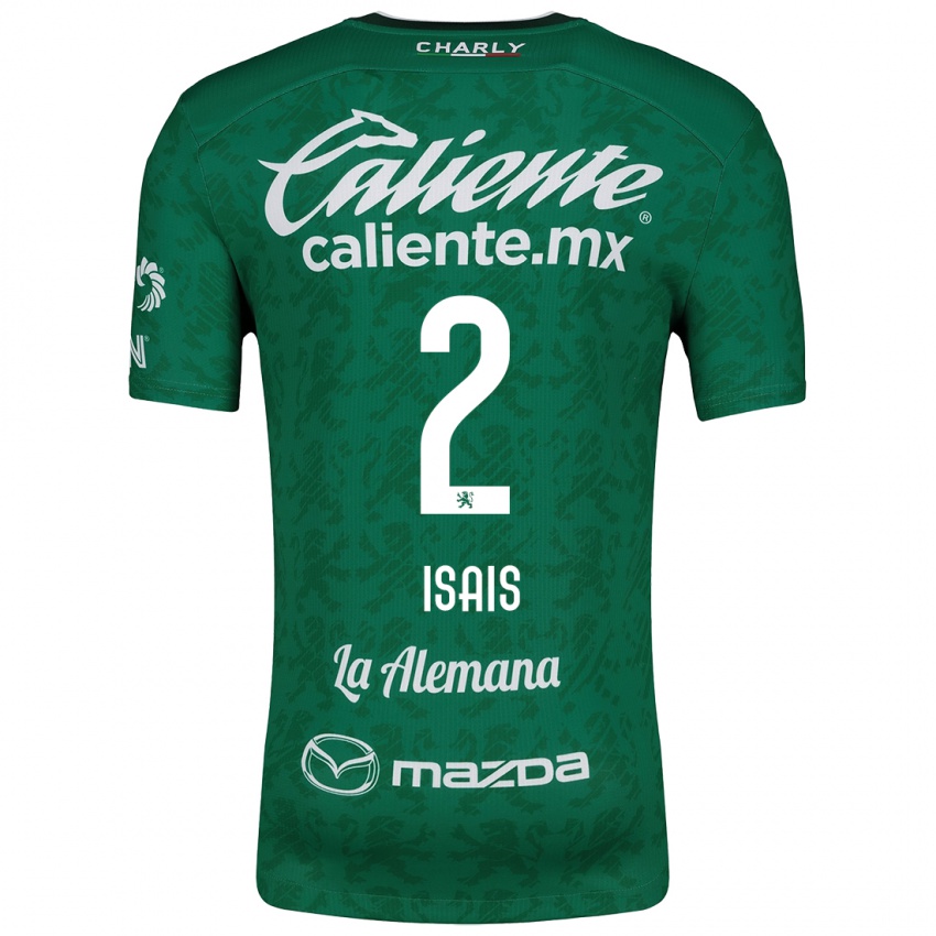 Niño Camiseta Mauricio Isaís #2 Verde Blanco 1ª Equipación 2024/25 La Camisa