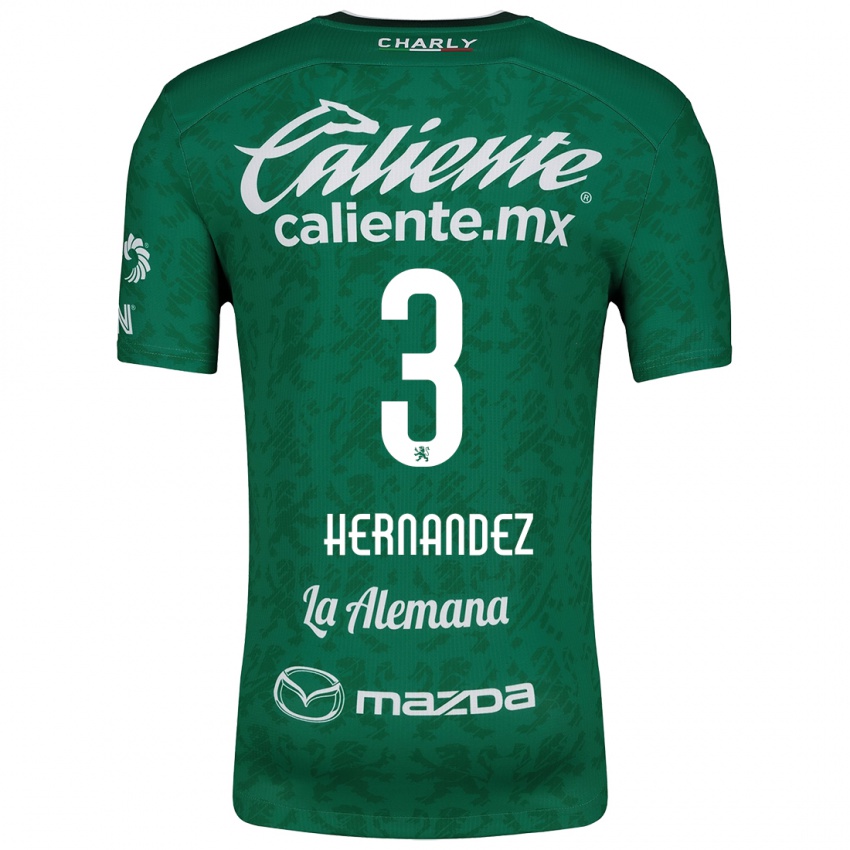 Niño Camiseta Pedro Hernández #3 Verde Blanco 1ª Equipación 2024/25 La Camisa