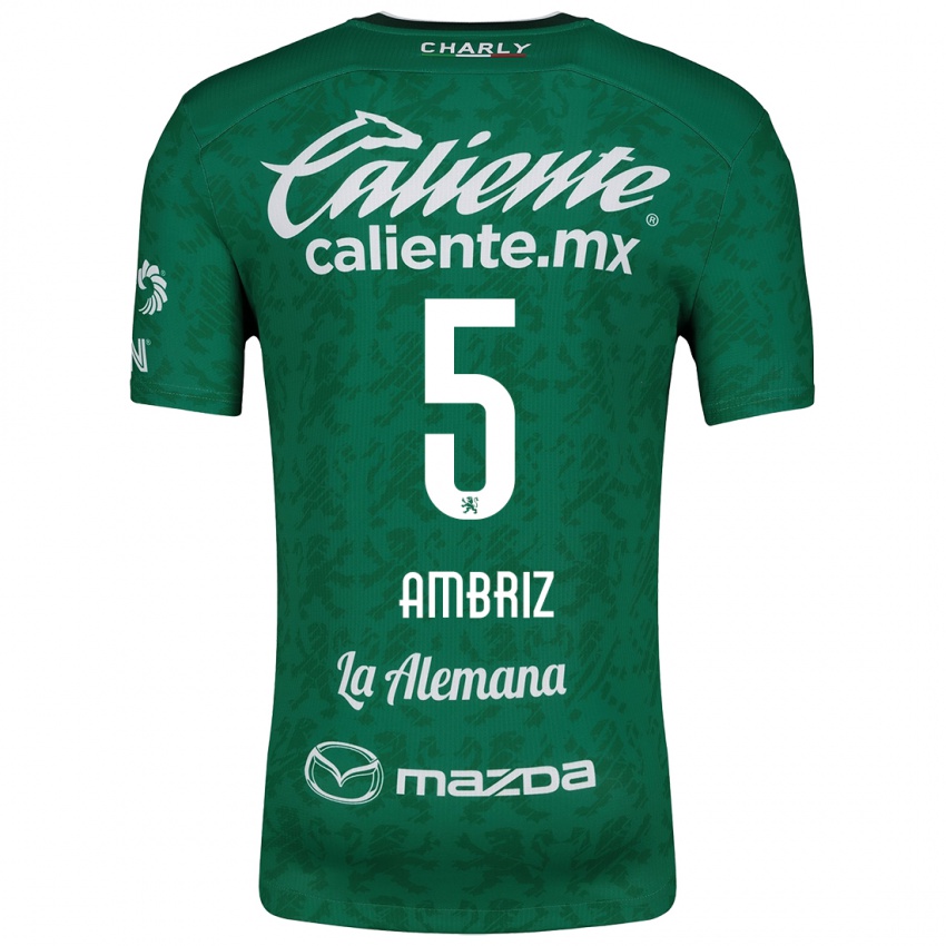 Niño Camiseta Fidel Ambríz #5 Verde Blanco 1ª Equipación 2024/25 La Camisa