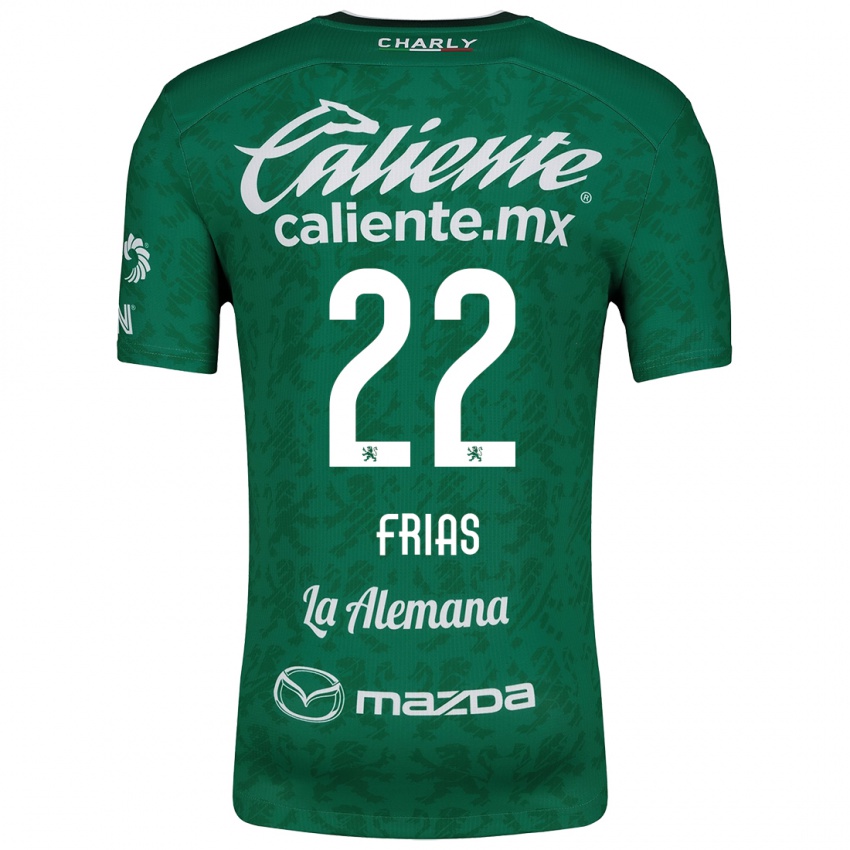 Niño Camiseta Adonis Frías #22 Verde Blanco 1ª Equipación 2024/25 La Camisa