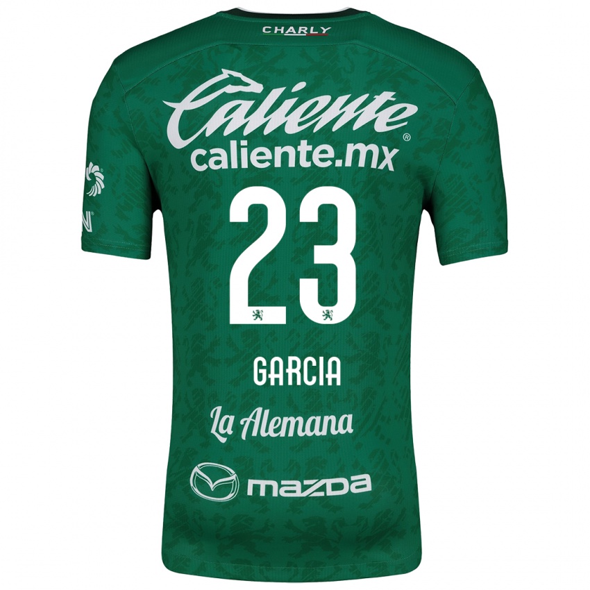 Niño Camiseta Óscar García #23 Verde Blanco 1ª Equipación 2024/25 La Camisa