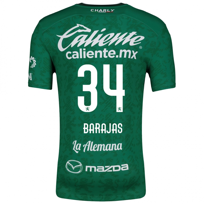 Niño Camiseta Víctor Barajas #34 Verde Blanco 1ª Equipación 2024/25 La Camisa