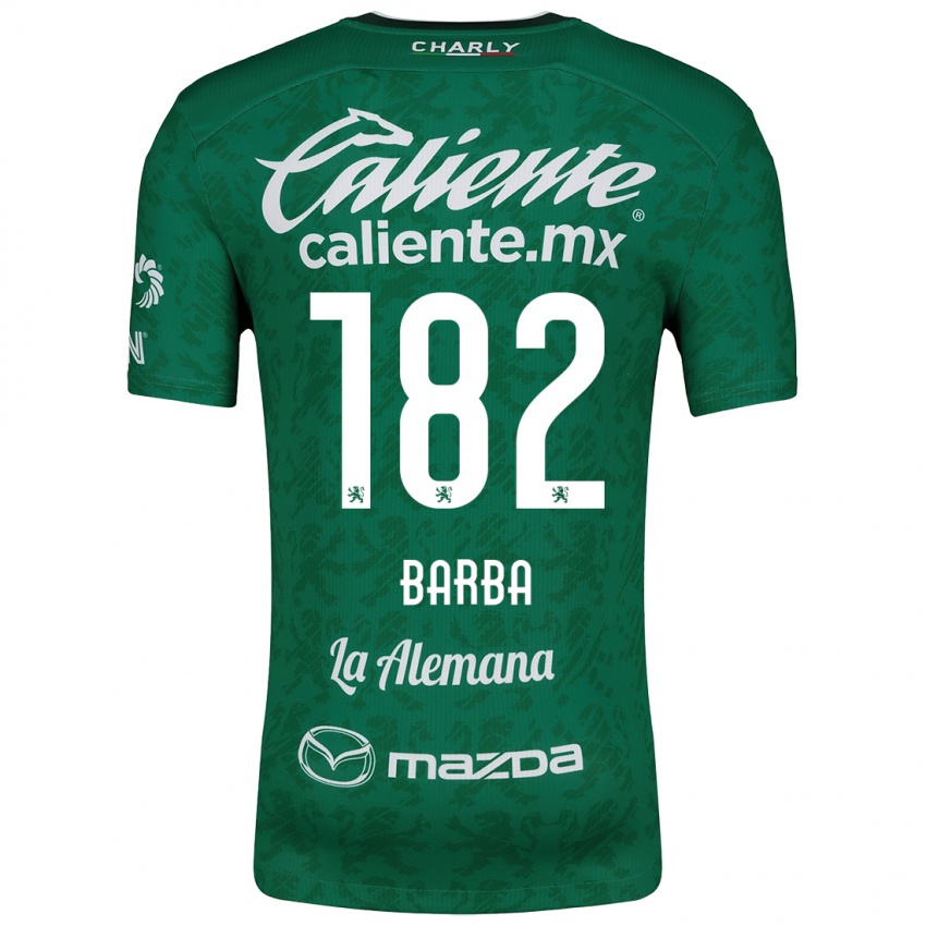 Niño Camiseta Austin Barba #182 Verde Blanco 1ª Equipación 2024/25 La Camisa