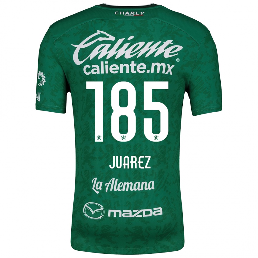 Niño Camiseta Moisés Juárez #185 Verde Blanco 1ª Equipación 2024/25 La Camisa