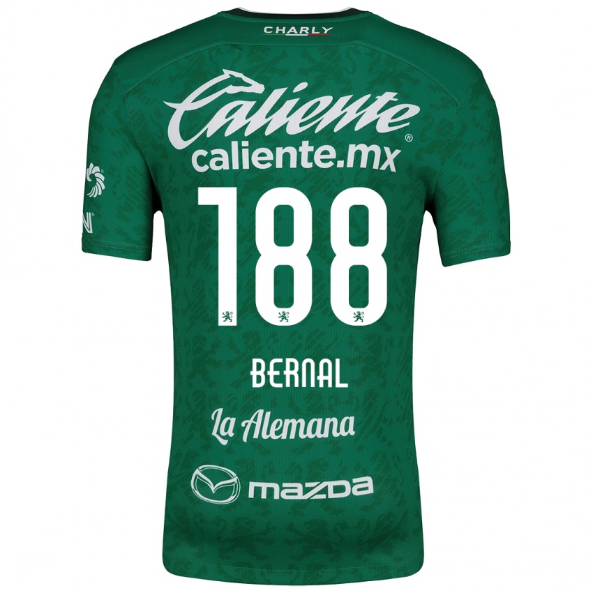 Niño Camiseta Juan Bernal #188 Verde Blanco 1ª Equipación 2024/25 La Camisa