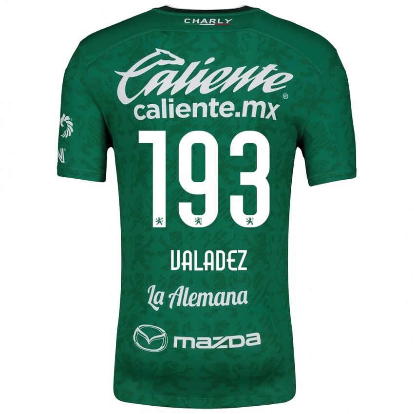 Niño Camiseta Luis Valadez #193 Verde Blanco 1ª Equipación 2024/25 La Camisa