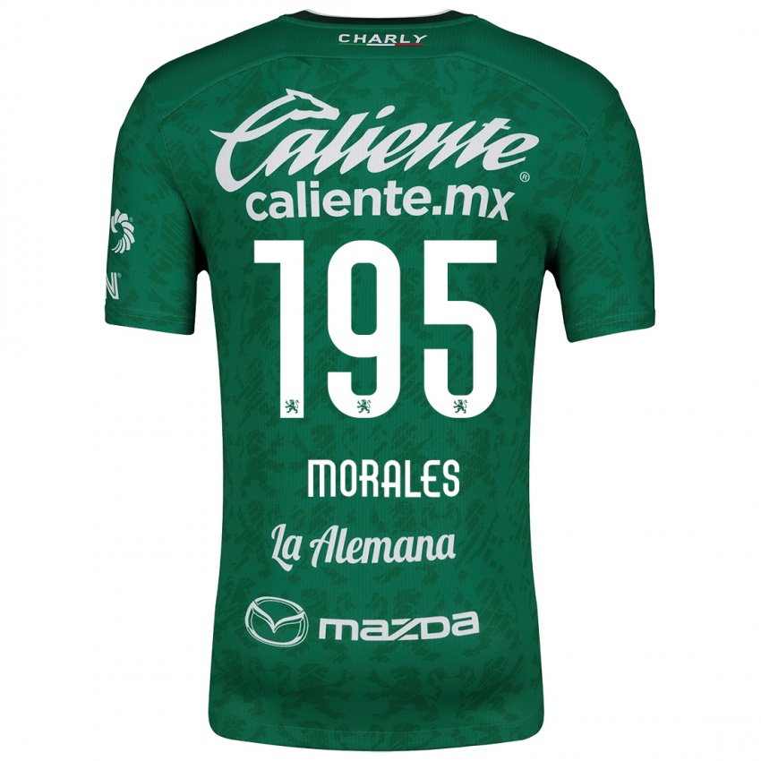 Niño Camiseta Daniel Morales #195 Verde Blanco 1ª Equipación 2024/25 La Camisa