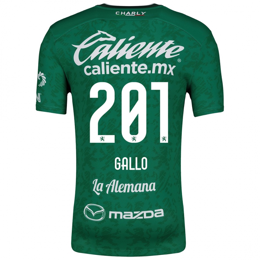 Niño Camiseta Andrés Gallo #201 Verde Blanco 1ª Equipación 2024/25 La Camisa