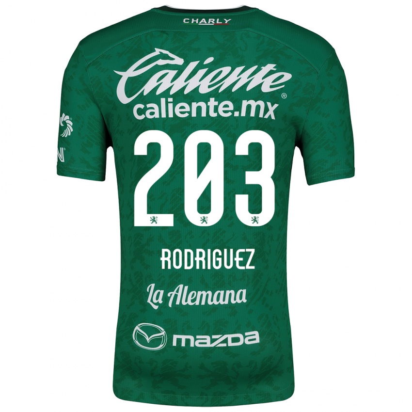 Niño Camiseta César Rodríguez #203 Verde Blanco 1ª Equipación 2024/25 La Camisa