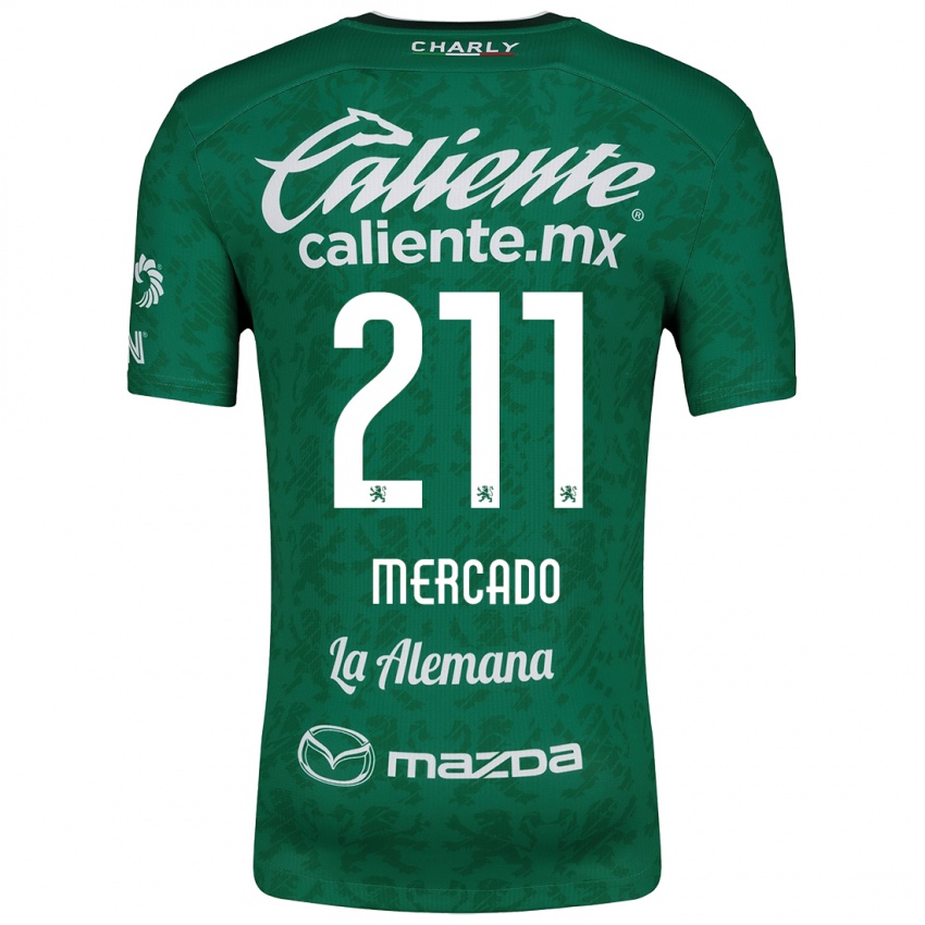 Niño Camiseta Diego Mercado #211 Verde Blanco 1ª Equipación 2024/25 La Camisa