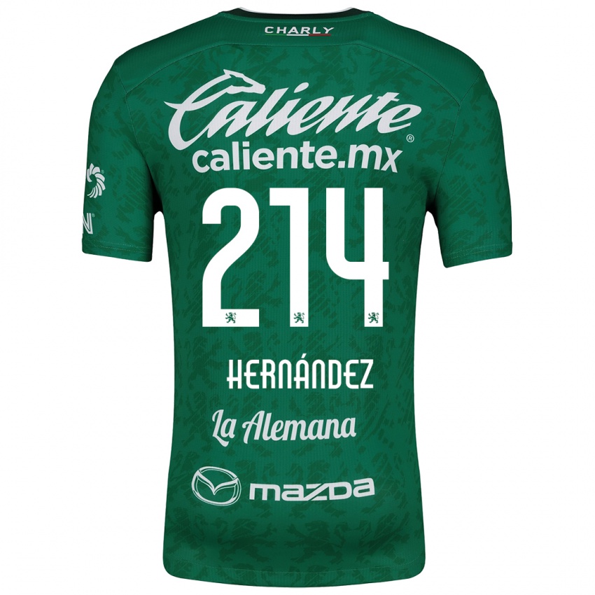 Niño Camiseta Iván Hernández #214 Verde Blanco 1ª Equipación 2024/25 La Camisa