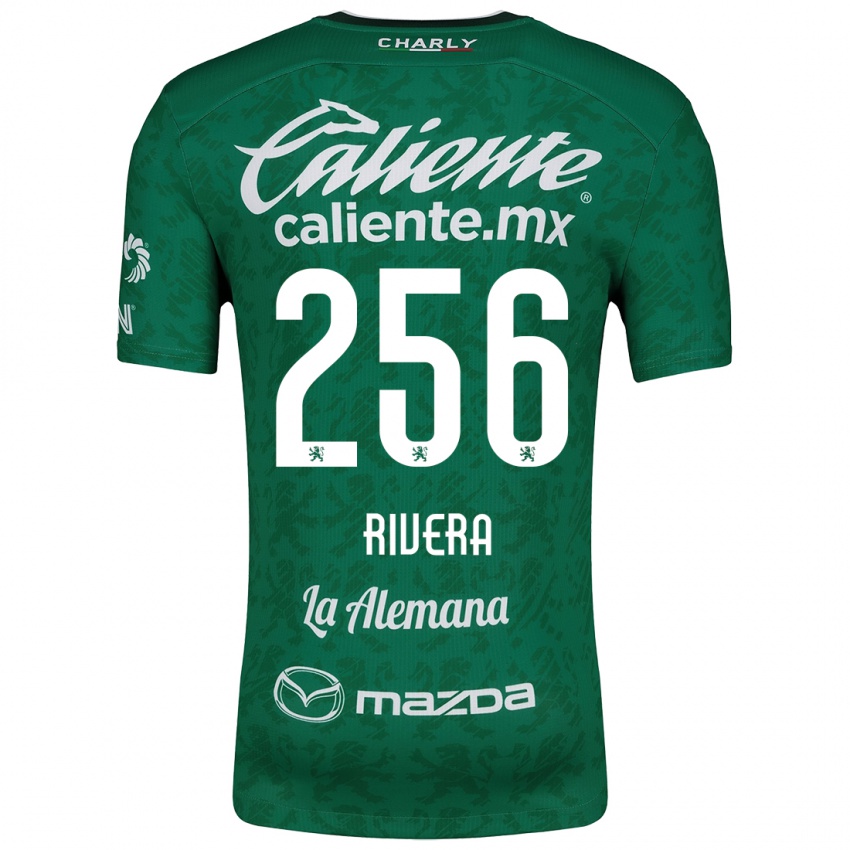 Niño Camiseta Fernando Rivera #256 Verde Blanco 1ª Equipación 2024/25 La Camisa