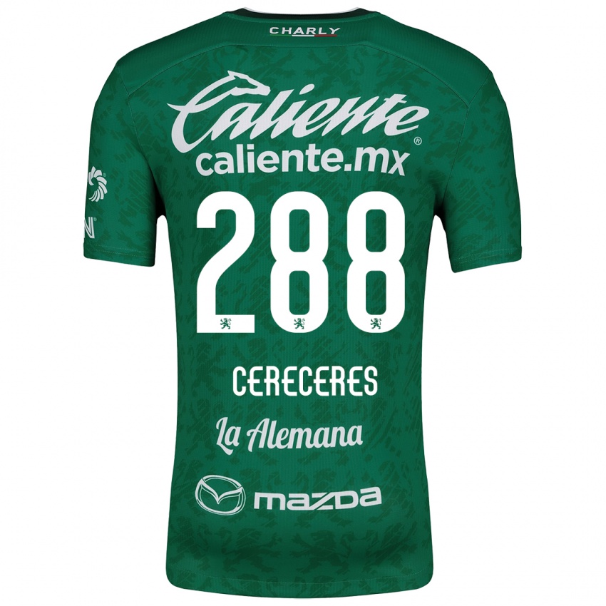 Niño Camiseta Thomas Cereceres #288 Verde Blanco 1ª Equipación 2024/25 La Camisa