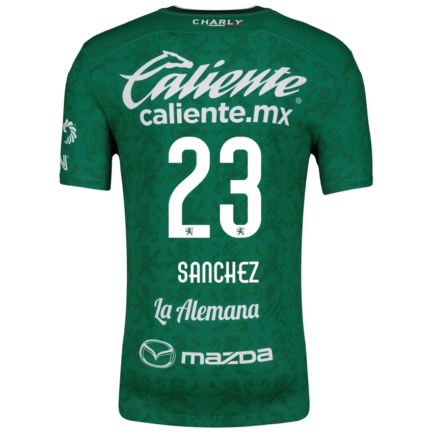 Niño Camiseta Borja Sánchez #23 Verde Blanco 1ª Equipación 2024/25 La Camisa