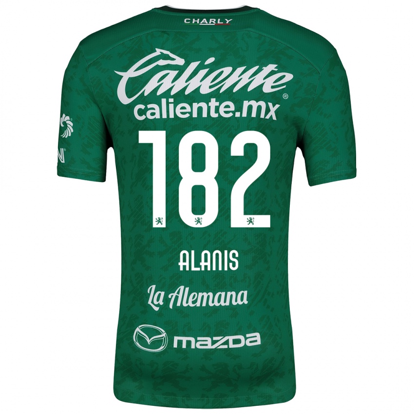 Niño Camiseta Alejandro Alanís #182 Verde Blanco 1ª Equipación 2024/25 La Camisa