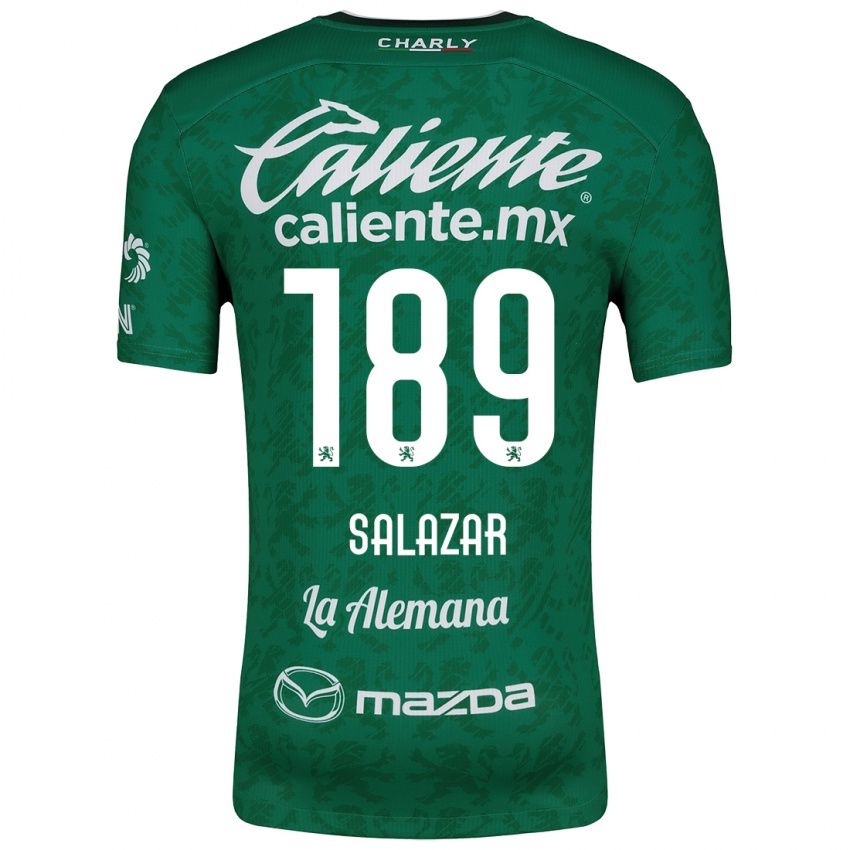 Niño Camiseta José Salazar #189 Verde Blanco 1ª Equipación 2024/25 La Camisa