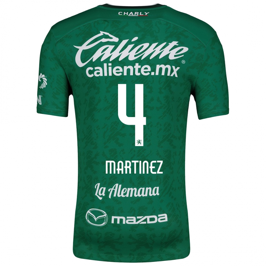 Niño Camiseta Mitzi Martínez #4 Verde Blanco 1ª Equipación 2024/25 La Camisa