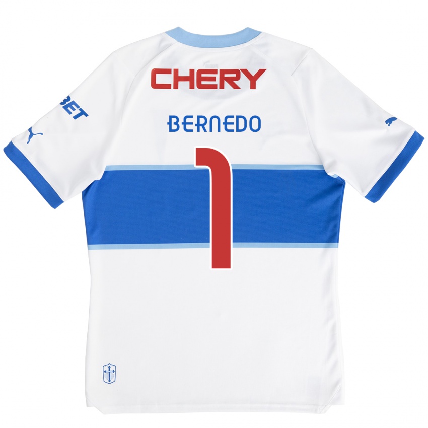 Niño Camiseta Vicente Bernedo #1 Blanco Azul 1ª Equipación 2024/25 La Camisa